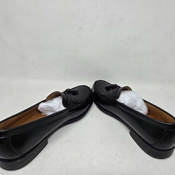 New 9 J.Crew Camden kiltie tassel loafers with rubber soles in black main image 9